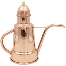 Load image into Gallery viewer, Handcrafted Copper Olive Oil Dispenser with Long Spout and Decorative Top
