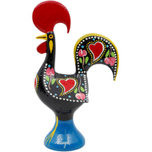 Load image into Gallery viewer, Traditional Hand-Painted Portuguese Good Luck Rooster Metal Figurine, 10&quot;
