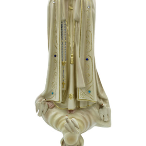 20" Our Lady Of Fatima Virgin Mary Beige Religious Statue, #1035V