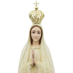 23.5" Our Lady Of Fatima Virgin Mary Beige Religious Statue, #1036V