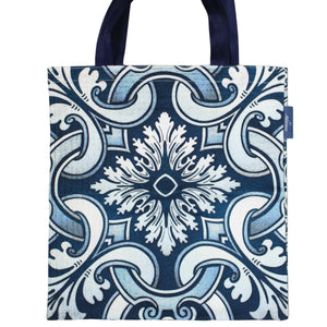 100% Cotton Azulejo Tile Themed Made in Portugal Reusable Tote Bag