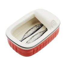 Load image into Gallery viewer, Portuguese Ceramic Sardine Can with Red Design
