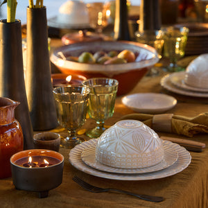 Costa Nova Cristal White Salad/Dessert Plate Set