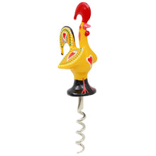 Load image into Gallery viewer, Traditional Hand-Painted Portuguese Good Luck Rooster Corkscrew Wine Bottle Opener
