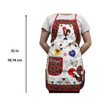 Load image into Gallery viewer, 100% Cotton Traditional Portuguese Rooster Kitchen Apron - Various Colors

