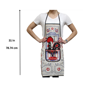 100% Cotton Traditional Portuguese Rooster Kitchen Apron - Various Colors