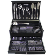 Load image into Gallery viewer, Dalper Pacifico 130-Piece Silverware Flatware Cutlery Stainless Steel 12 Person Set
