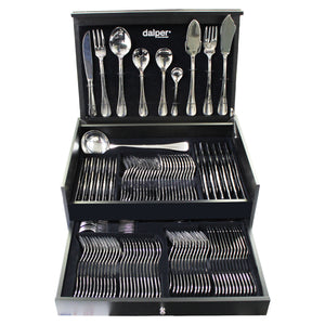 Dalper Baguette 130-Piece Silverware Flatware Cutlery Stainless Steel 12 Person Set