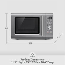 Load image into Gallery viewer, Breville BMO650SIL1BUC1 the Compact Wave Soft Close Microwave, Silver
