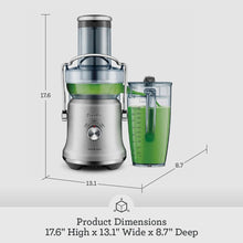 Load image into Gallery viewer, Breville BJE530BSS Juice Fountain Cold Plus Juicer, Brushed Stainless Steel
