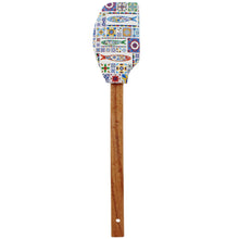 Load image into Gallery viewer, Portuguese Sardine Azulejo Silicone Spatula with Wooden Handle
