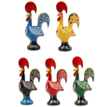 Load image into Gallery viewer, Traditional Hand-Painted Portuguese Good Luck Rooster Metal Figurine, 5.5&quot;
