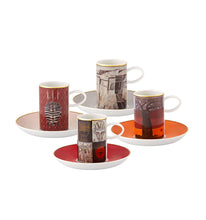 Load image into Gallery viewer, Vista Alegre Afrika Coffee Cup and Saucer, Set of 4
