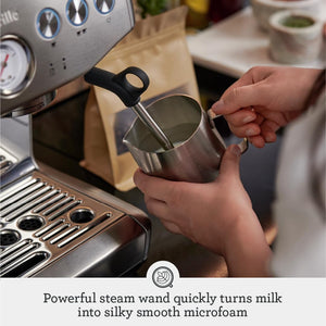 Breville BES876BSS Barista Express Impress Espresso Machine, Brushed Stainless Steel