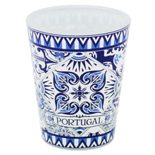 Load image into Gallery viewer, Set of 4 Portuguese Shot Glasses – Blue &amp; White Azulejo Tile Design
