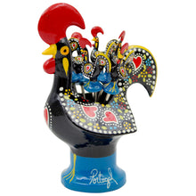 Load image into Gallery viewer, Traditional Hand-Painted Portuguese Good Luck Rooster with Appetizer Tapas Forks
