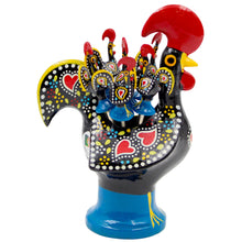 Load image into Gallery viewer, Traditional Hand-Painted Portuguese Good Luck Rooster with Appetizer Tapas Forks
