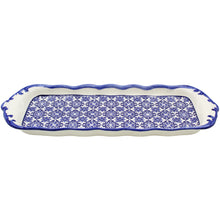 Load image into Gallery viewer, Portuguese Azulejo Ceramic Serving Platter - Blue &amp; White Tile Pattern
