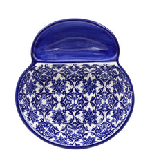 Load image into Gallery viewer, Portuguese Azulejo Ceramic Small Olive Dish - Blue &amp; White Tile Pattern
