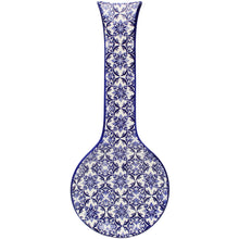 Load image into Gallery viewer, Portuguese Azulejo Ceramic Spoon Rest - Blue &amp; White Tile Pattern
