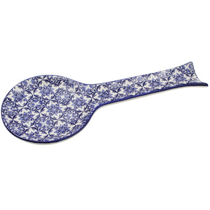 Portuguese Azulejo Ceramic Spoon Rest - Blue & White Tile Pattern