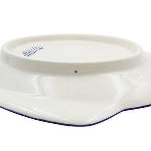 Hand-Painted Portuguese Ceramic Fish Platter with Azulejo Design