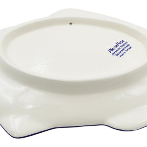 Hand-Painted Portuguese Ceramic Fish Platter with Azulejo Design