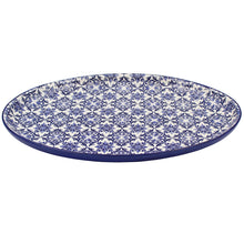 Load image into Gallery viewer, Portuguese Azulejo Ceramic Oval Platter - Blue &amp; White Tile Pattern

