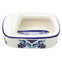 Load image into Gallery viewer, Portuguese Azulejo Ceramic Decorative Sardine Can - Blue &amp; White Tile Pattern
