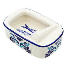 Load image into Gallery viewer, Portuguese Azulejo Ceramic Decorative Sardine Can - Blue &amp; White Tile Pattern
