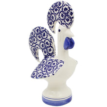 Load image into Gallery viewer, Portuguese Azulejo Ceramic Rooster - Blue &amp; White Tile Pattern
