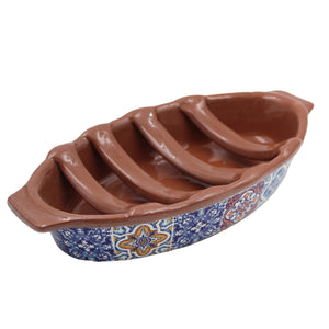 Traditional Mutlicolor Tile Azulejo Terracotta Sausage Roaster