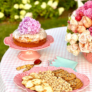 Bordallo Pinheiro Cabbage Pink Cake Stand