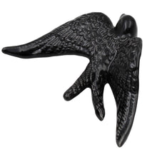 Load image into Gallery viewer, Set of 2 Portuguese Ceramic Swallows – Glossy Black Finish
