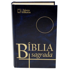 Load image into Gallery viewer, Portuguese Bíblia Sagrada – Hardcover Holy Bible, Blue Cover
