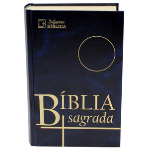 Portuguese Bíblia Sagrada – Hardcover Holy Bible, Blue Cover