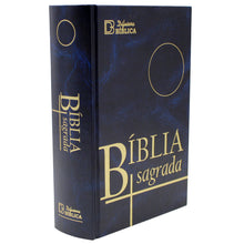 Load image into Gallery viewer, Portuguese Bíblia Sagrada – Hardcover Holy Bible, Blue Cover
