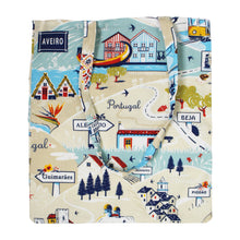 Load image into Gallery viewer, 100% Cotton Portuguese Cities Made in Portugal Reusable Tote Bag
