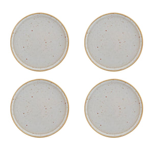 Casa Alegre Gold Stone White Bread & Butter Plate, Set of 4