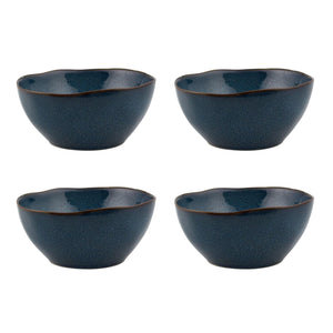 Casa Alegre Gemstone Lapis Lazuli 6.75" Bowl, Set of 4