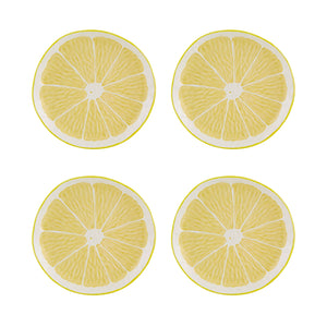 Bordallo Pinheiro Lemon Dessert Plate, Set of 4