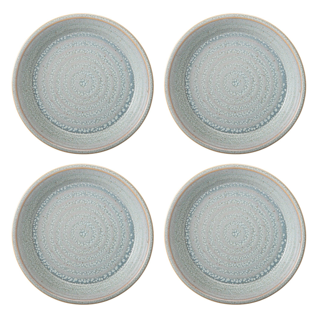 Casa Alegre Gemstone Moonstone Deep Plate, Set of 4