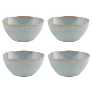 Casa Alegre Gemstone Moonstone 6.75" Bowl, Set of 4