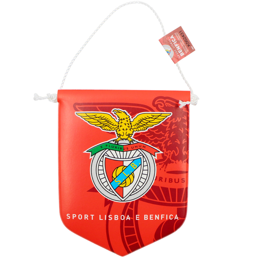 SL Benfica Hanging Pennant – Official Banner with Club Crest and Rope for Display