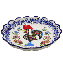 Load image into Gallery viewer, Traditional Rooster Galo Barcelos Floral Ceramic Salad Bowl
