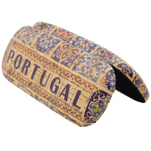 Load image into Gallery viewer, Portuguese Cork Eyeglass Case with Matching Cleaning Cloth – Portugal Azulejo Tile Design
