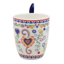 Load image into Gallery viewer, Traditional Portugal Viana Heart Ceramic Espresso Cup with Stirring Spoon and Gift Box
