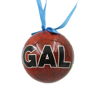 Traditional Portugal Themed Green and Red Christmas Ornament
