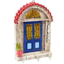 Load image into Gallery viewer, Portuguese Door Key Holder – Decorative Wall Hook with Blue Door Design
