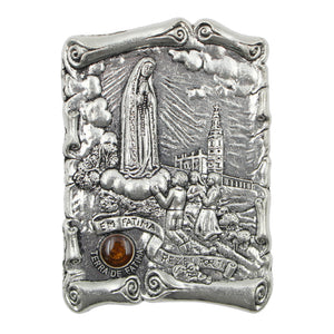 Our Lady of Fatima Commemorative Magnet with Authentic Fatima Soil